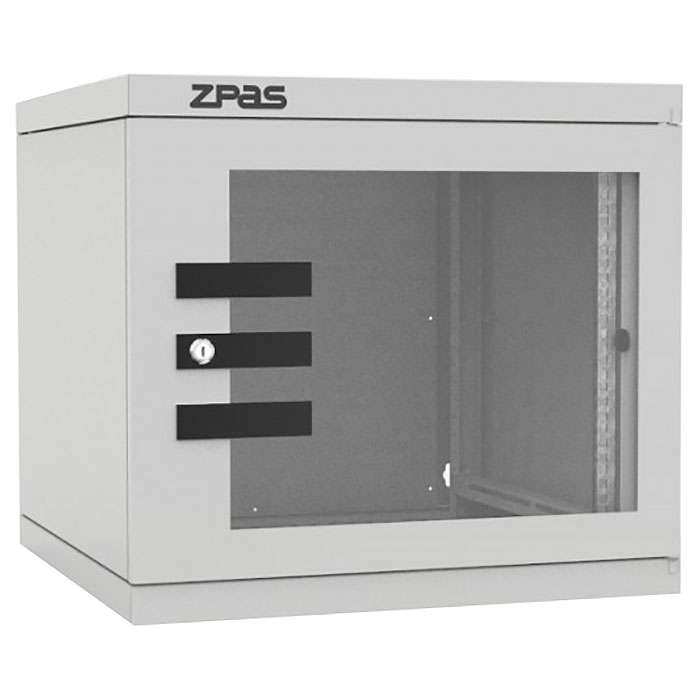 Настінна шафа 19" ZPAS Z-Box WZ-7240-20-A2-011 (10U, 600x600мм, RAL7035)
