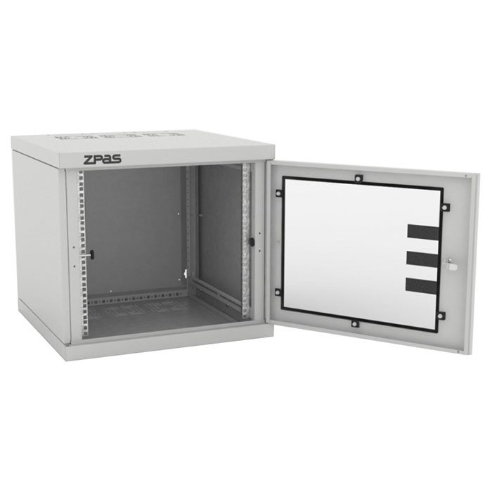 Настінна шафа 19" ZPAS Z-Box WZ-7240-20-A2-011 (10U, 600x600мм, RAL7035)