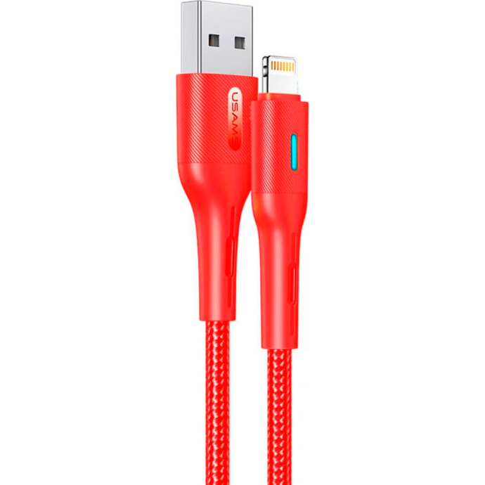 Кабель USAMS US-SJ425 Lightning U-Bob Smart Power-off Cable 1.2м Red (SJ425USB02)