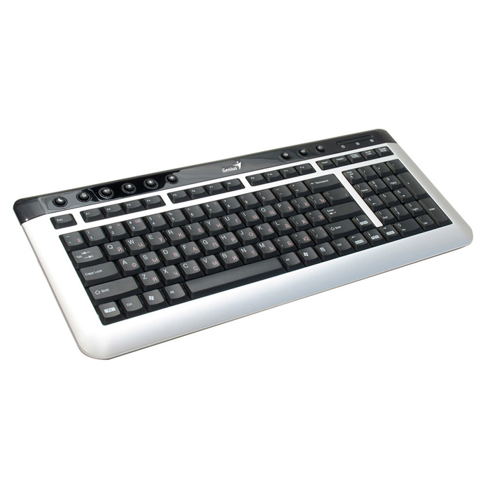 Клавiатура GENIUS LuxeMate 300 USB Black/Silver