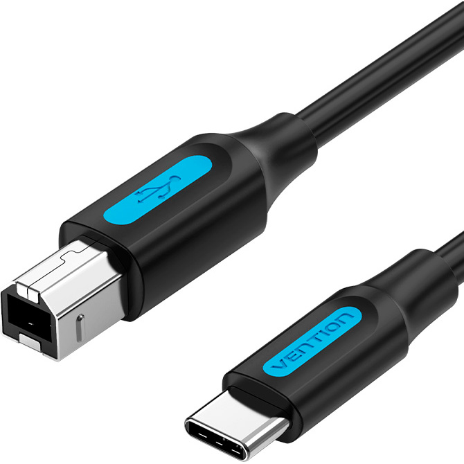 Кабель VENTION USB2.0 C Male to B Male Printer Cable 2м Black (CQUBH)