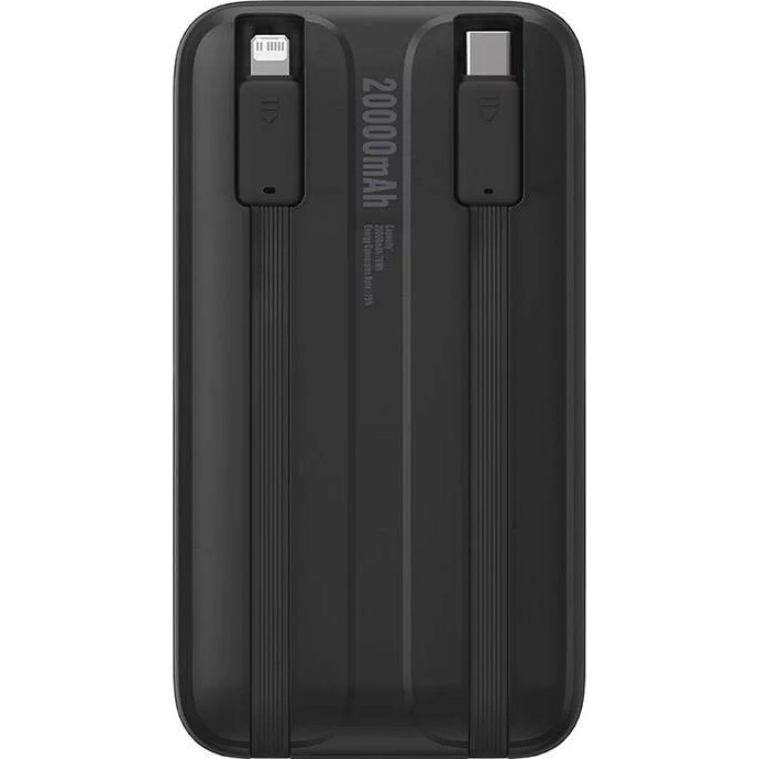 Повербанк BASEUS Comet Series Dual Cable Digital Display Fast Charge Power Bank 22.5W 20000mAh Black (PPMD020101)