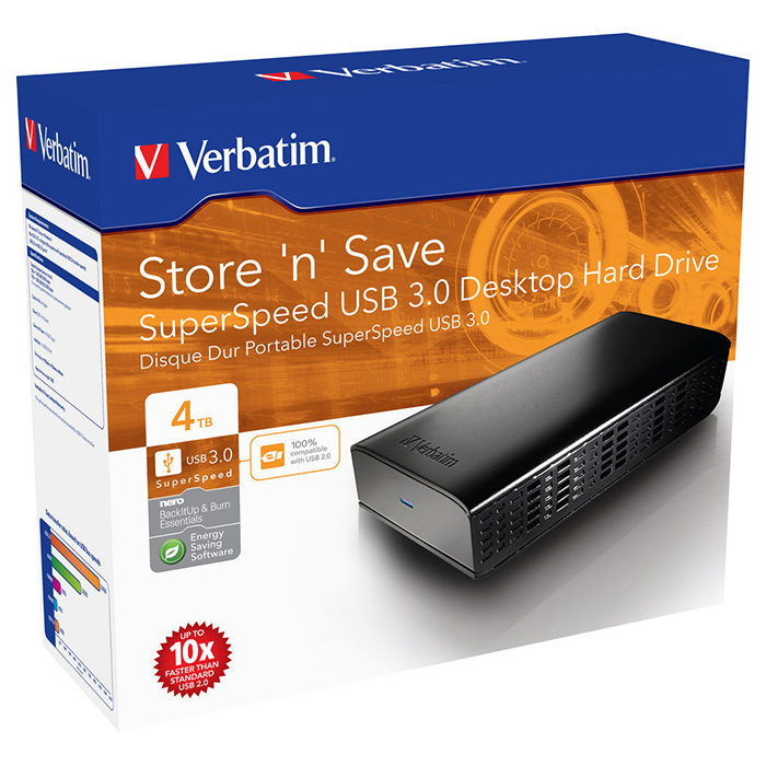 Внешний винчестер 3.5" VERBATIM Store 'n' Save 4TB USB (47674)