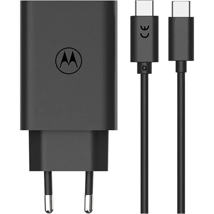 Зарядний пристрій MOTOROLA TurboPower 30 Wall Charger Black w/Type-C to Type-C cable