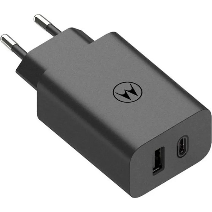 Зарядний пристрій MOTOROLA TurboPower 50 Duo Wall Charger Black w/Type-C to Type-C cable