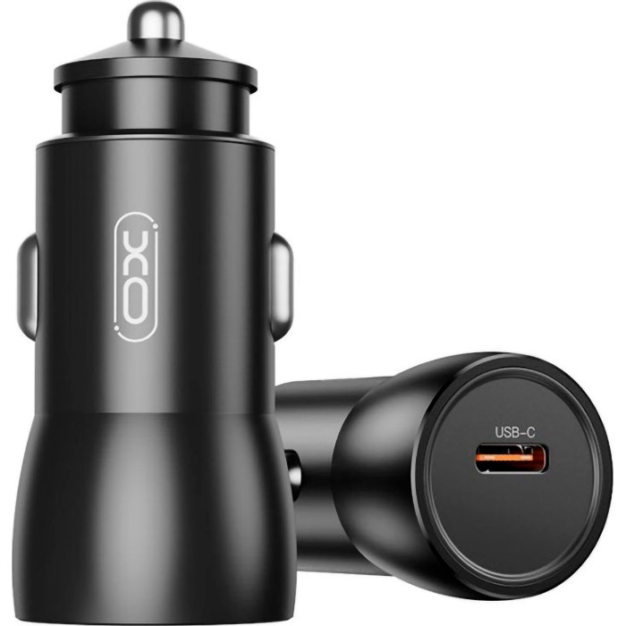 Автомобільний зарядний пристрій XO CC57 Metal 1xUSB-C, PD25W Car Charger Black