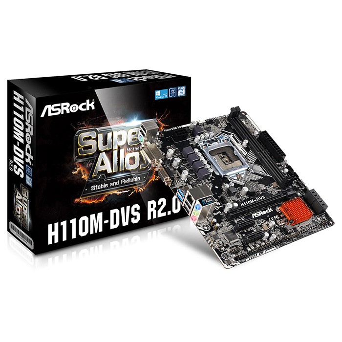 Материнська плата ASROCK H110M-DVS R2.0