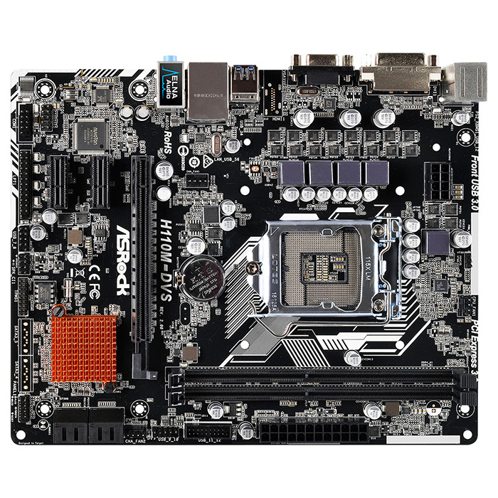 Материнська плата ASROCK H110M-DVS R2.0