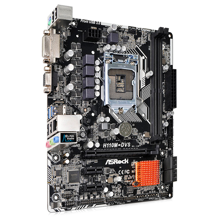 Материнська плата ASROCK H110M-DVS R2.0