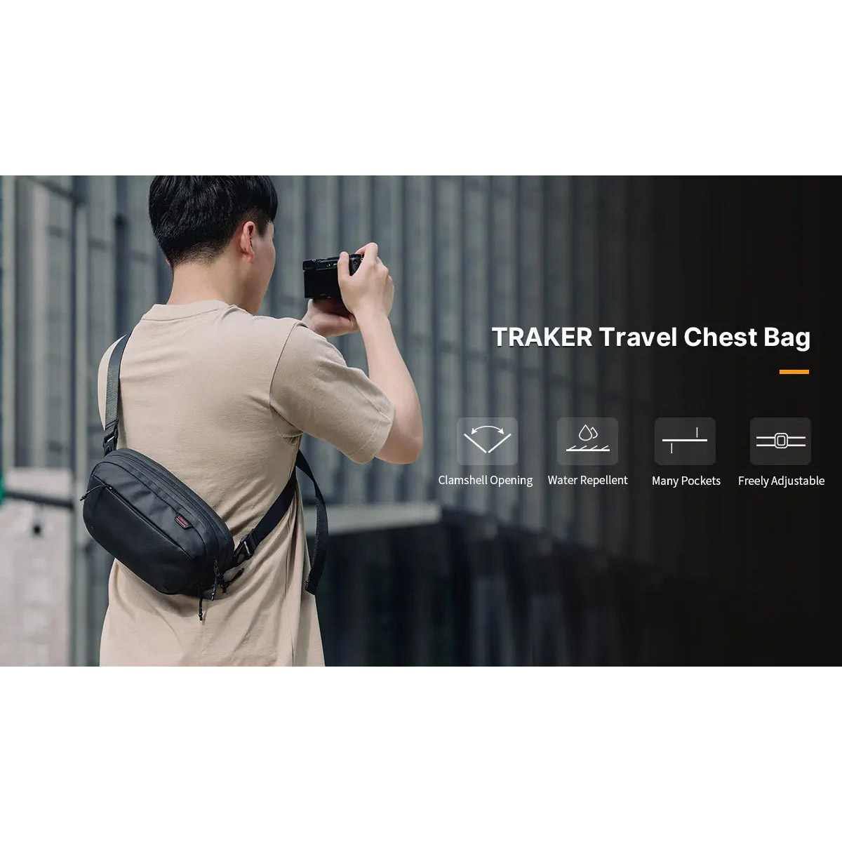 Сумка на пояс ULANZI BP08 Traker Travel Chest Bag Black