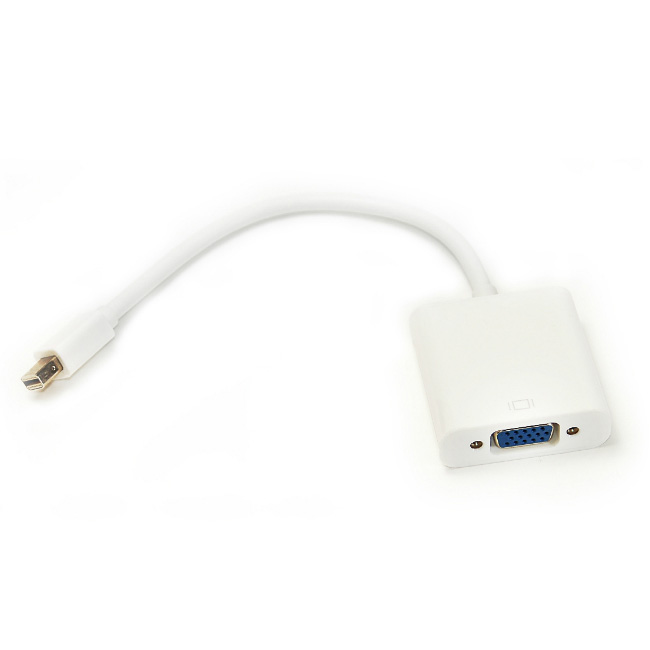 Адаптер POWERPLANT Mini DisplayPort - VGA White (KD00AS1281)