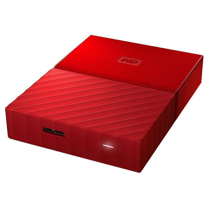 Портативний жорсткий диск WD My Passport 4TB USB3.0 Red (WDBYFT0040BRD-WESN)