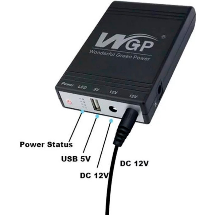 ДБЖ для роутера WGP Mini DC UPS 5/9/12V 2A, 8800mAh