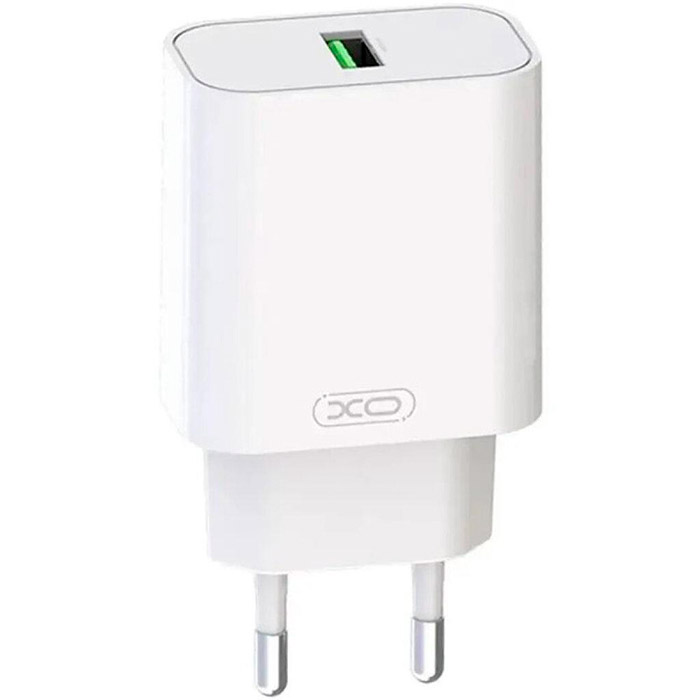 Зарядний пристрій XO L103 1xUSB-A, QC3.0, 18W White w/Type-C cable (L103C-WH)