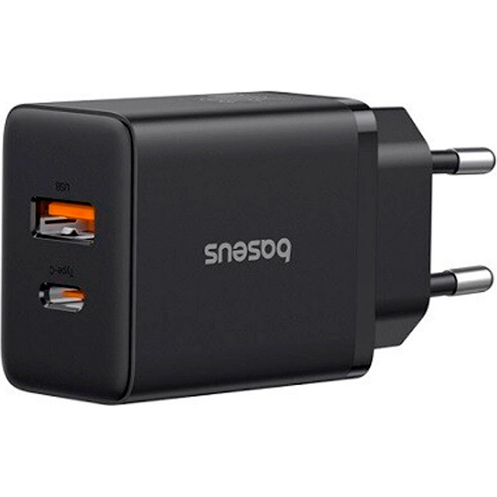 Зарядний пристрій BASEUS Cube Fast Charger C+U 30W Black (P10111404113-00)