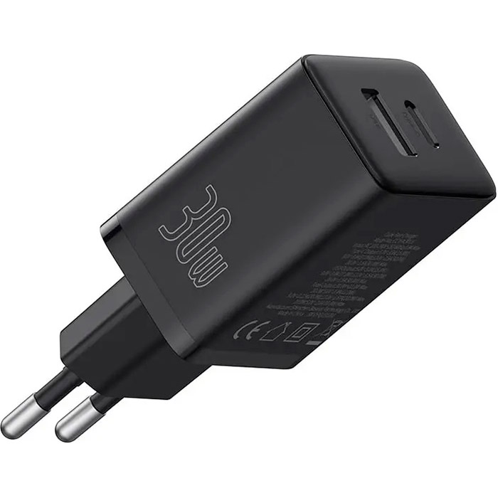 Зарядний пристрій BASEUS Cube Fast Charger C+U 30W Black (P10111404113-00)