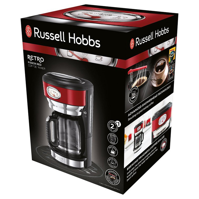 Крапельна кавоварка RUSSELL HOBBS Retro Ribbon Red (21700-56)