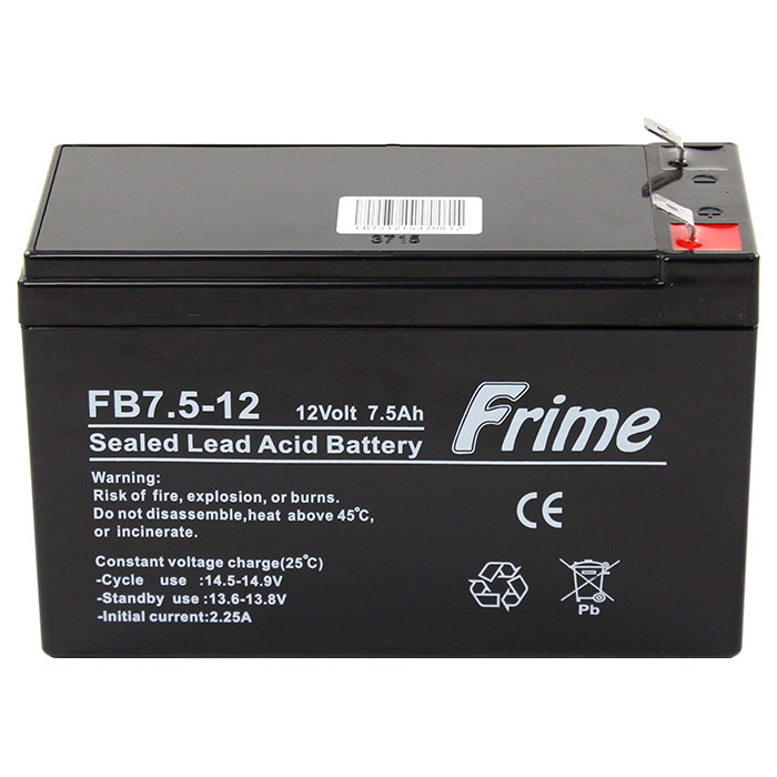 Акумуляторна батарея FRIME FB7.5-12 (12В, 7.5Агод)