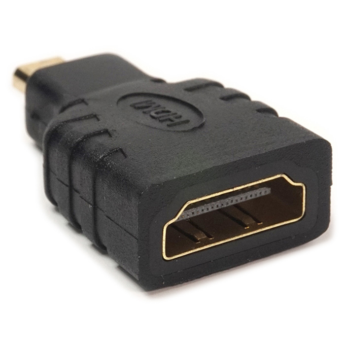 Адаптер POWERPLANT Micro-HDMI - HDMI Black (KD00AS1298)