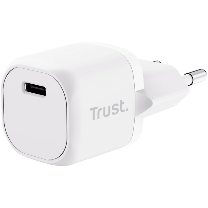 Зарядний пристрій TRUST Maxo Ultra Small 20W 1xUSB-C PD Charger White (25205)