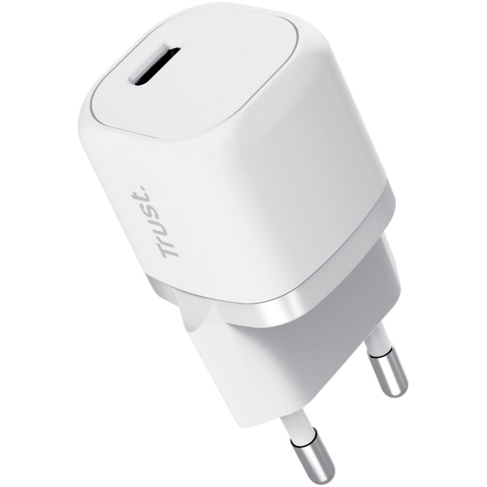 Зарядний пристрій TRUST Maxo Ultra Small 20W 1xUSB-C PD Charger White (25205)