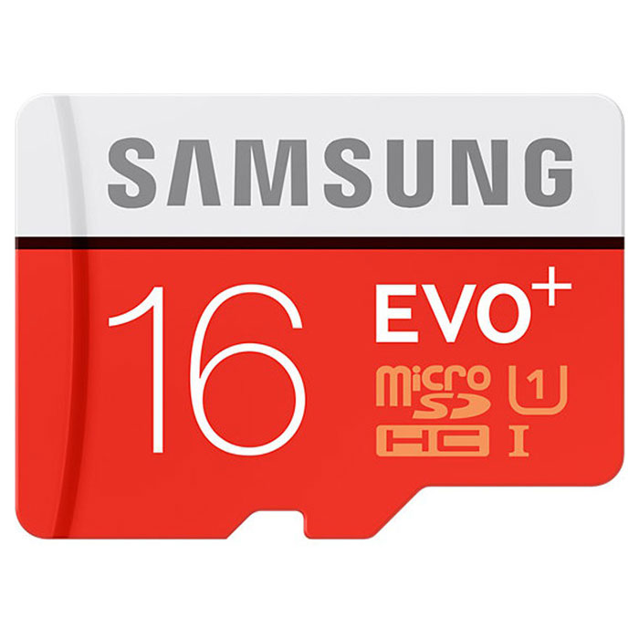 Карта пам'яті SAMSUNG microSDHC EVO Plus 16GB UHS-I Class 10 + SD-adapter (MB-MC16DA/RU)