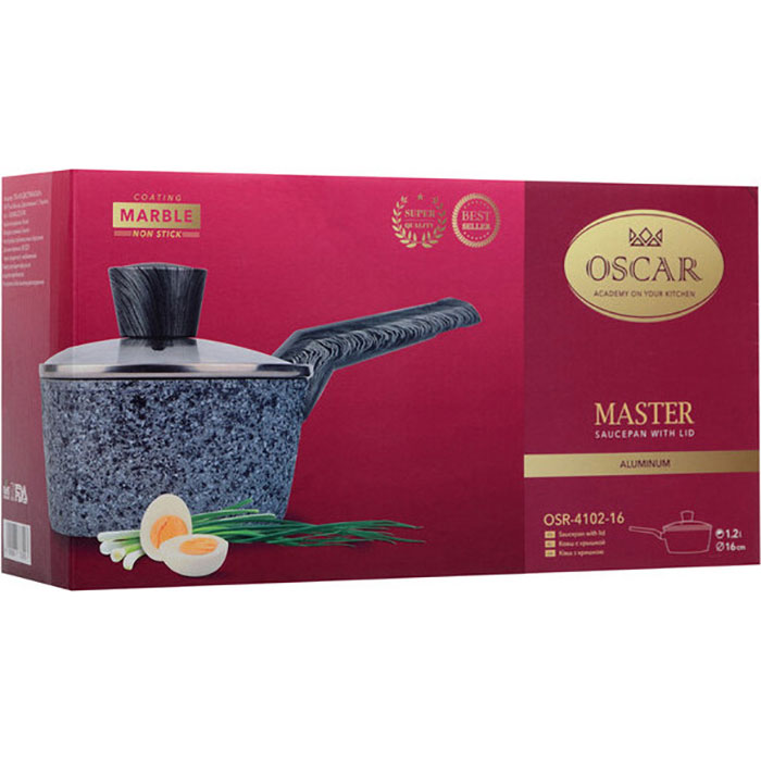 Ківш з кришкою OSCAR Master 16см 1.2л (OSR-4102-16)