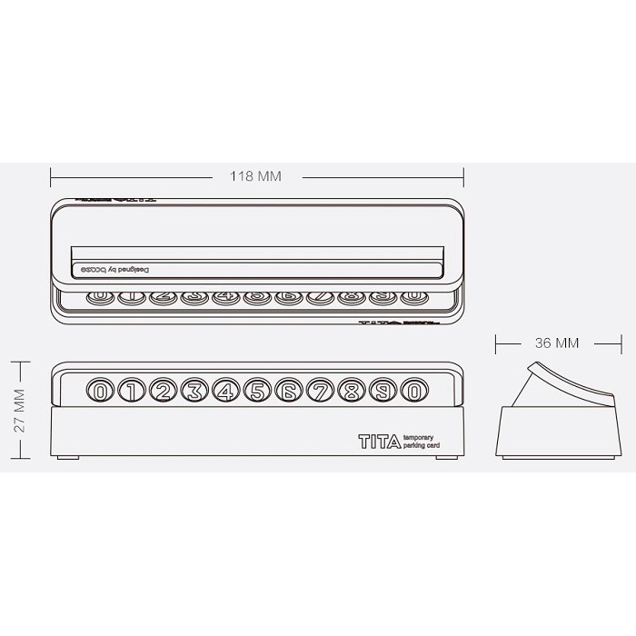 Тимчасова карта парковки Xiaomi BCASE Tita Temporary Parking Card Black