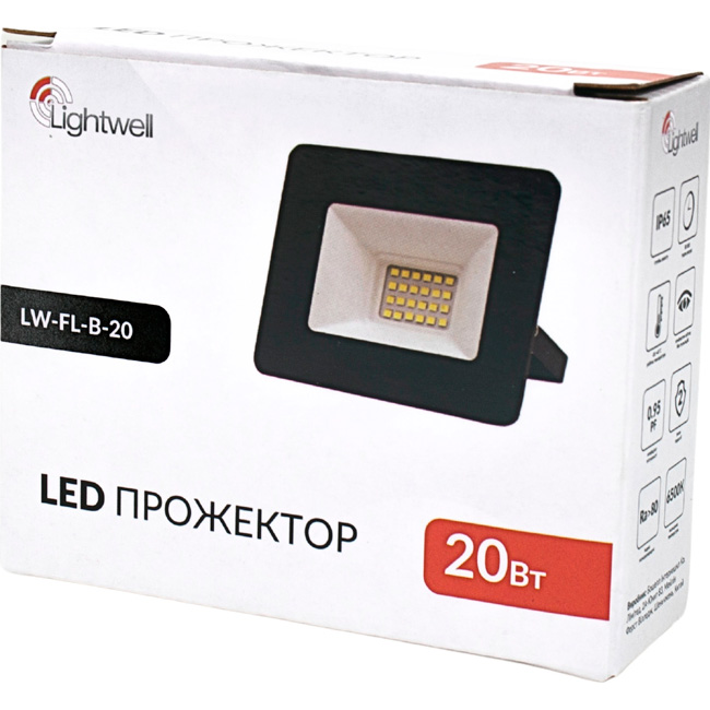 Прожектор LED LIGHTWELL LW-FL-B-20 20W 6500K