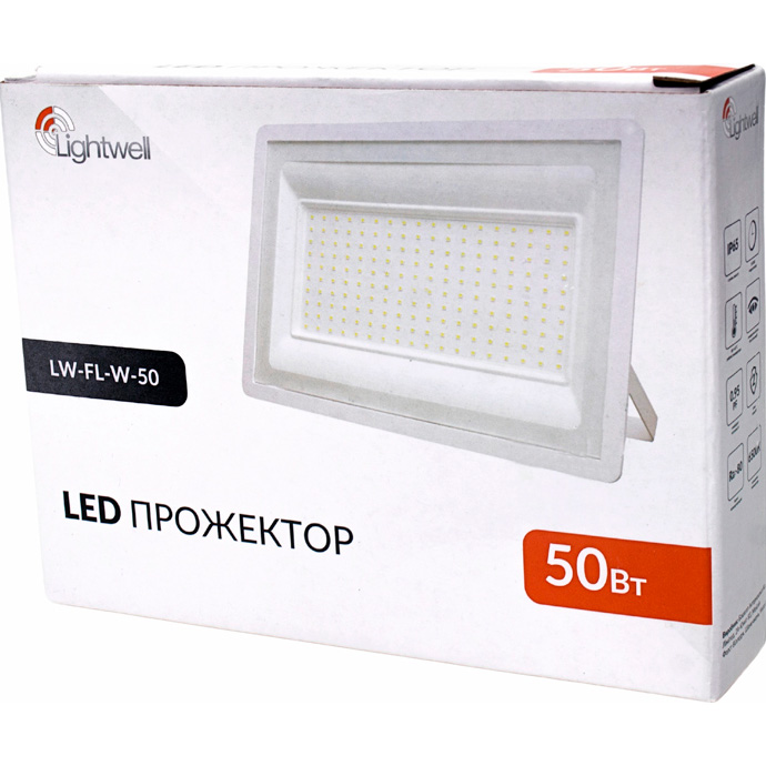 Прожектор LED LIGHTWELL LW-FL-W-50 50W 6500K