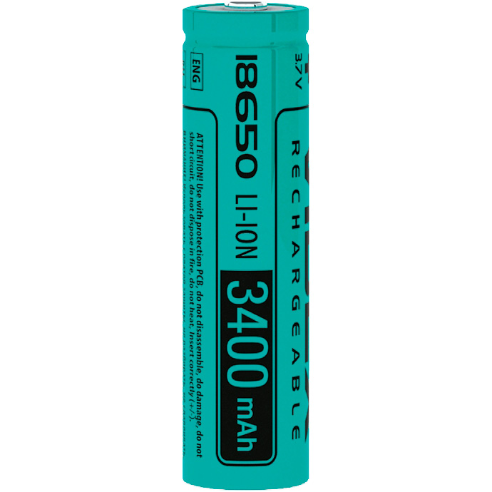 Акумулятор VIDEX Rechargeable 18650 3400mAh 3.7V TipTop (18650/3400/1B)