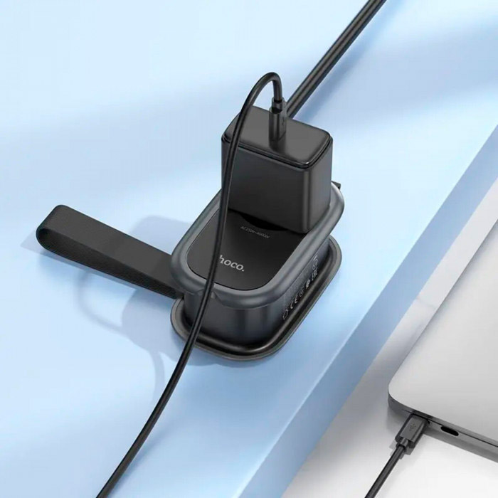 Зарядний пристрій HOCO NS7 Sharp 1xUSB-A, 2xUSB-C, PD20W, QC3.0 Black (6942007623957)