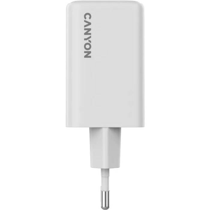 Зарядний пристрій CANYON CU65ACC GaN 1xUSB-A, 2xUSB-C, 65W White (CNS-CUW65ACC)