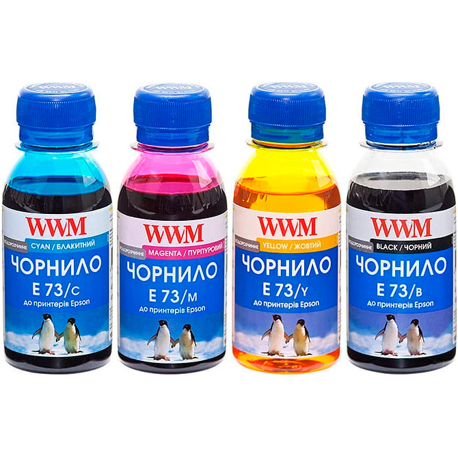 Чернила WWM E73 для Epson Stylus TX119/TX209/TX419 CMYBk (E73SET-2)