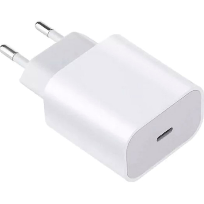 Зарядное устройство DENMEN DC06 1xUSB-C 20W 3.6A White w/Type-C to Lightning cable