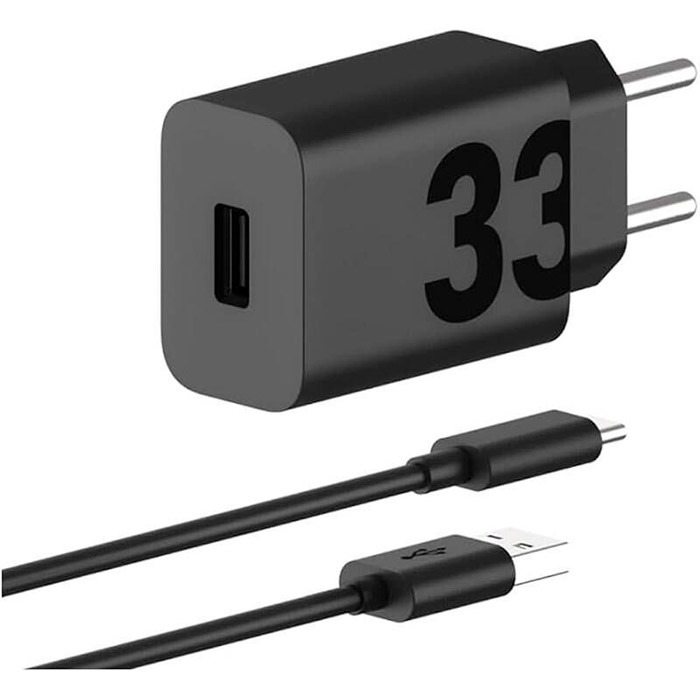 Зарядний пристрій MOTOROLA TurboPower 33 Wall Charger Black w/Type-C cable