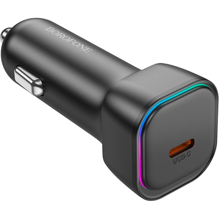 Автомобільний зарядний пристрій BOROFONE BZ28 Trophie 1xUSB-C, PD30W, QC3.0 Black