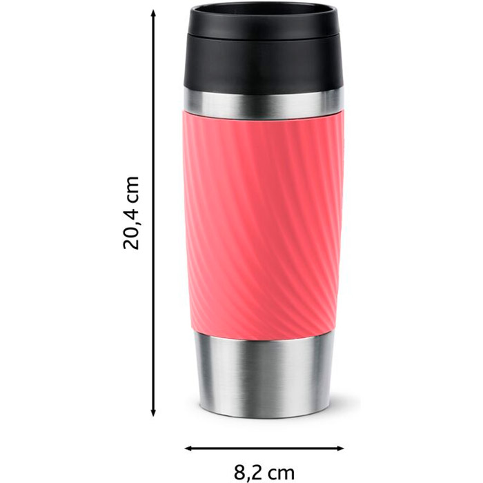 Термокружка TEFAL Travel Mug Classic Twist 0.36л Coral (N2024410)