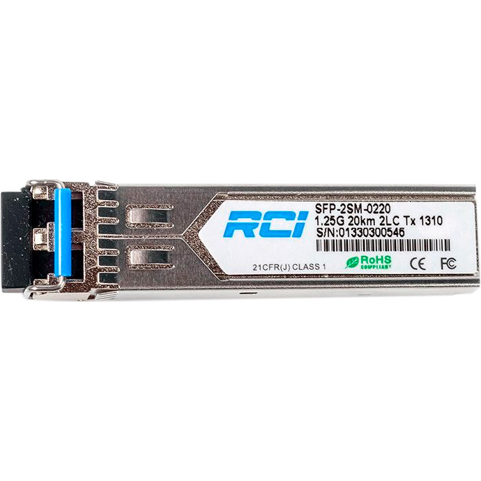 Модуль RCI SFP-2SM-0220 SFP 1.25GbE Tx1310/Rx1550 20km SM LC Duplex