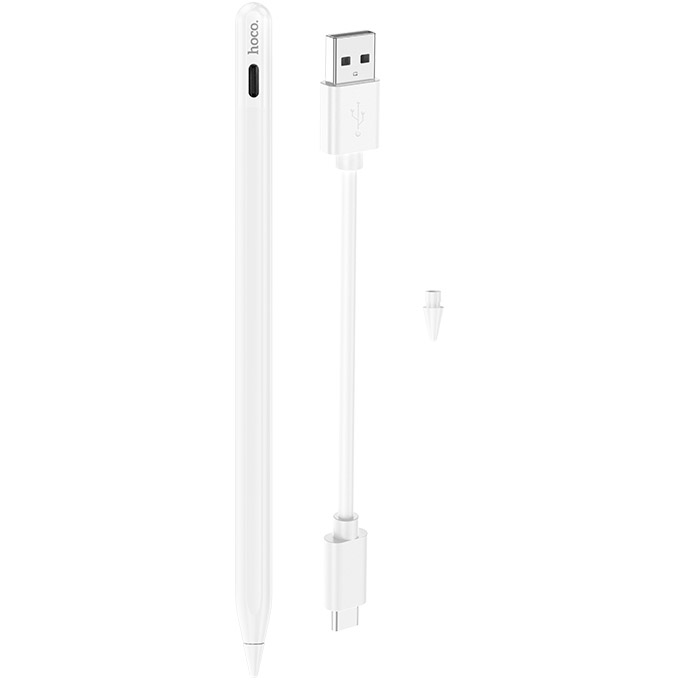 Стилус HOCO GM112 Capacitive Touch Anti-Lost Fast Charging Pen for iPad (after 2018) White