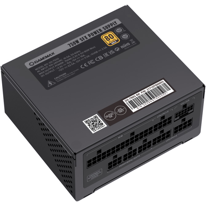 Блок живлення SFX 750W GAMEMAX GS-750G Black