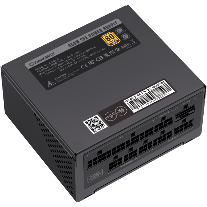 Блок живлення SFX 650W GAMEMAX GS-650G Black