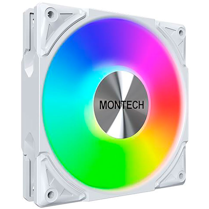 Комплект вентиляторів MONTECH Metal Pro 12 ARGB PWM White 3-Pack