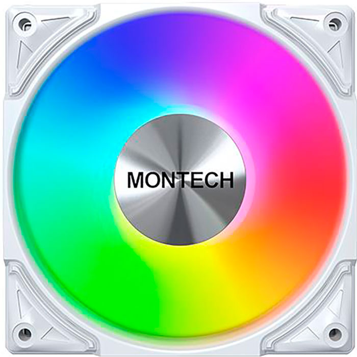 Комплект вентиляторів MONTECH Metal Pro 12 ARGB PWM White 3-Pack