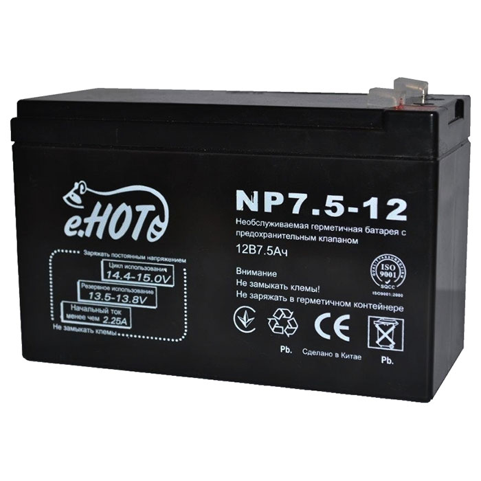 Акумуляторна батарея ENOT NP7.5-12 (12В, 7.5Агод)