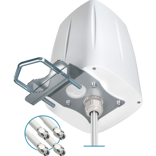 Антенна QUWIRELESS QuOmni 7V-4 Wi-Fi 6E всенаправленная 7.5dBi