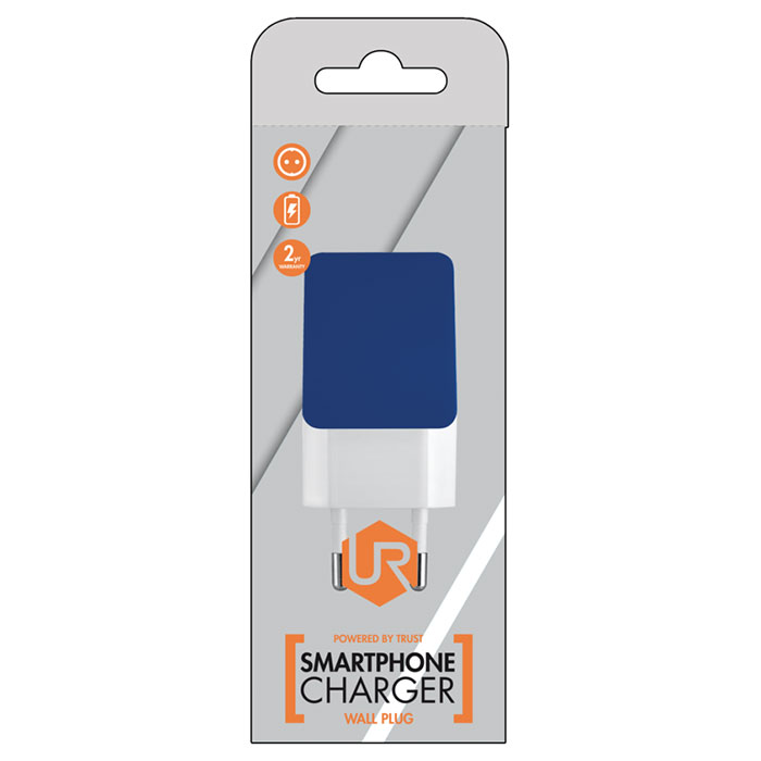 Зарядное устройство TRUST Urban Smart Wall Charger 1xUSB-A Blue (20144)