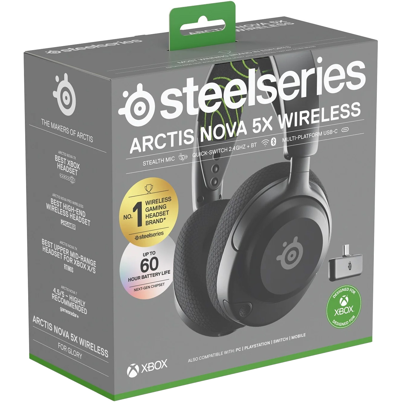 Игровые наушники STEELSERIES Arctis Nova 5X Wireless Black (61676)