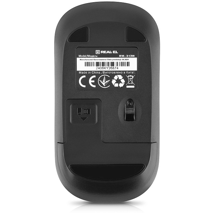 Миша REAL-EL RM-313 Wireless Black (EL123200042)