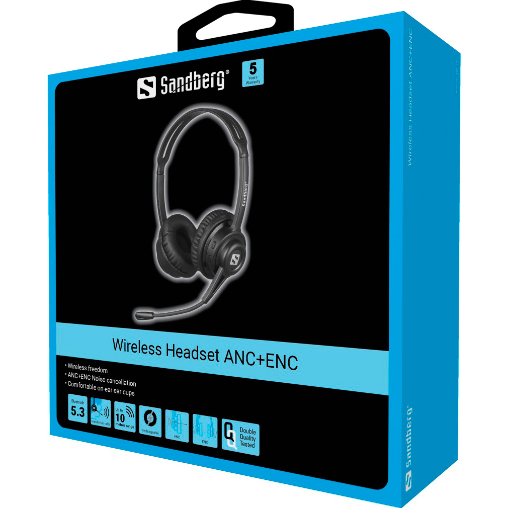 Наушники SANDBERG Wireless Headset ANC+ENC (126-44)